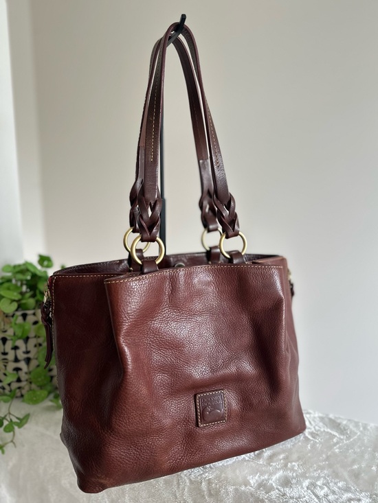 Dooney & Bourke Handbags - Dooney & Bourke Large Zip Chestnut Florentine Barlow Bag